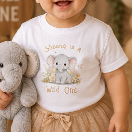 T-shirt met eigen naam Wild One 1e verjaardag meis