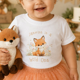 T-shirt met eigen naam Wild One 1e verjaardag meis