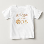 T-shirt met eigen naam Wild One Eerste verjaardag (Voorkant)
