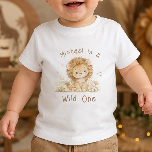 T-shirt met eigen naam Wild One voor eerste verjaa