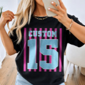 T-shirt met eigen teamnaam en rugnummer