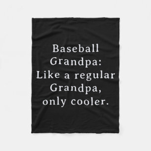 T-shirt met eigen tekst grappige opa honkbal fleece deken