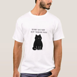 T-shirt met eigen tekst minimalistische zwarte kat