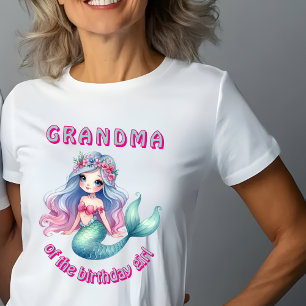 T-shirt met eigen zeemeermin oma van jarige meisje