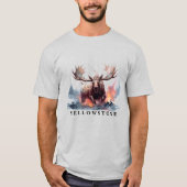 T-shirt met eland uit Yellowstone (Voorkant)