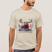 T-shirt met eland uit Yellowstone (Voorkant)