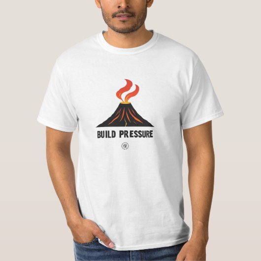 T-shirt met 'Erupt With Power Volcano Motivation'- (Voorkant)