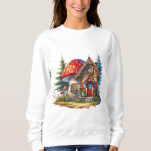 T-shirt met fantasievolle tuin en kabouter