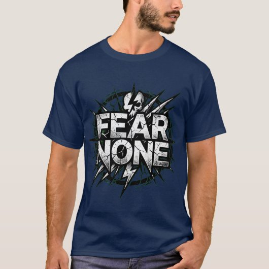T-shirt met 'Fear None Bold Attitude Logo' (Voorkant)