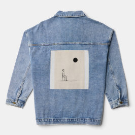 T-shirt met filosofie | Minimalistische existentië Denim Jacket