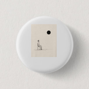T-shirt met filosofie Minimalistische existentië Ronde Button 3,2 Cm