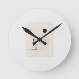T-shirt met filosofie | Minimalistische existentië Ronde Klok