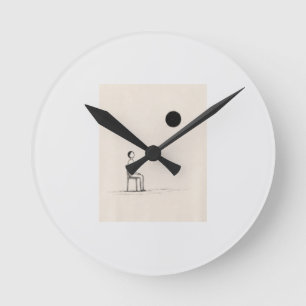 T-shirt met filosofie Minimalistische existentië Ronde Klok
