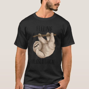 T-shirt met filosofische luiaard, Filosofische lui