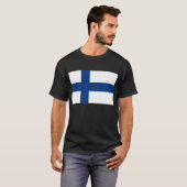 T Shirt met Finse vlag (Voorkant volledig)