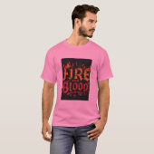 T-shirt met Fire and Blood-grafiek (Voorkant volledig)