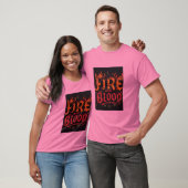 T-shirt met Fire and Blood-grafiek (Unisex)