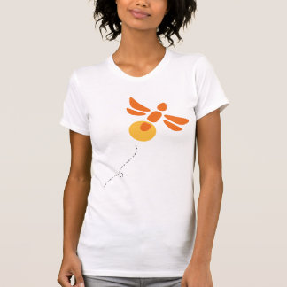 T-shirt met firefly in oranje