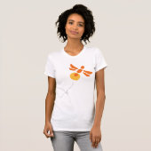 T-shirt met firefly in oranje (Voorkant volledig)