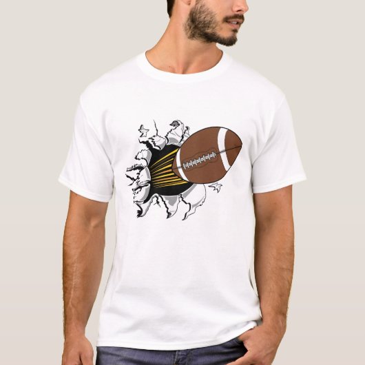 T-shirt met football burster (Voorkant)