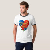 T-shirt met Forever & Always Heart Key | FreeFit (Voorkant volledig)