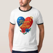 T-shirt met Forever & Always Heart Key | FreeFit (Voorkant)