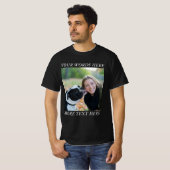 T-shirt met foto-upload en aangepaste tekst (Voorkant volledig)