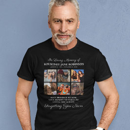 T-shirt met fotocollage ter nagedachtenis