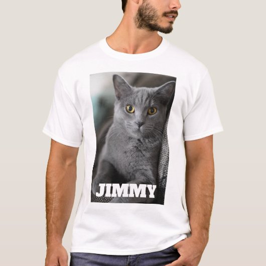 T-SHIRT MET FOTOVAN EEN KAT (Voorkant)