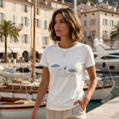 T-shirt met Franse Riviera-kust