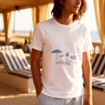 T-shirt met Franse Riviera-kust