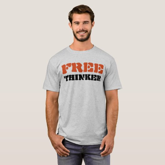 T-shirt met Free Thinker (Voorkant volledig)
