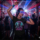 T-shirt met futuristische cyborgkunst