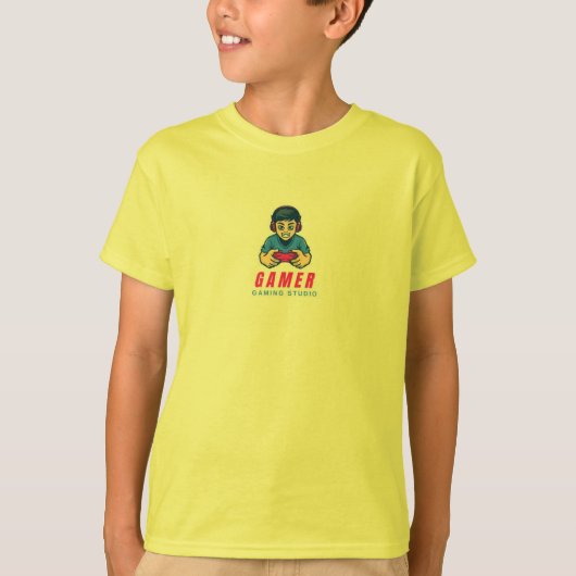 T SHIRT MET GAMER FOTO (Voorkant)