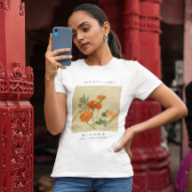 T-shirt met geboortebloem oktober