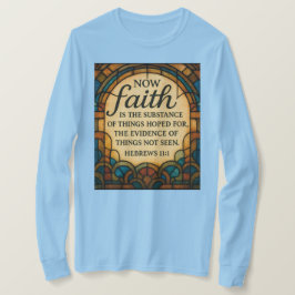 T-shirt met gebrandschilderde geloofscitaat