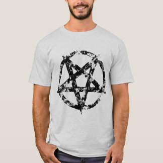 T-shirt met gedrukt pentagram