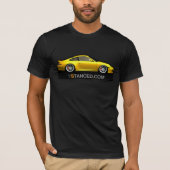 T-shirt met geel porshe 911 (Voorkant)