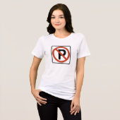 T-shirt met 'Geen Parkeren' (Voorkant volledig)