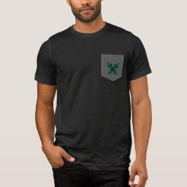 T-shirt met gekruiste zwaarden patch zak