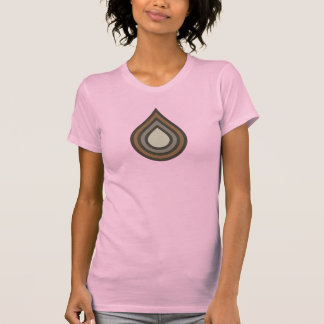 T-shirt met gelaagde kunst voor vrouwen, slanke pa