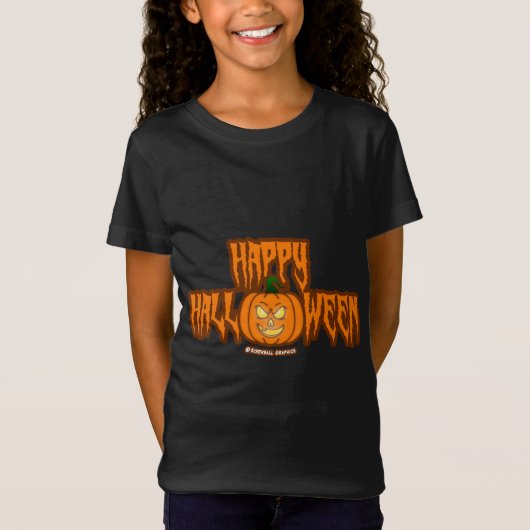 T-shirt met gelukkig Halloween (Voorkant)