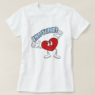 T-shirt met gelukkig hart – Leuke cartoonliefdeson