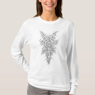 T-shirt met geometrisch symbool geïnspireerd op al