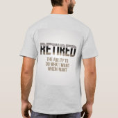 T-shirt met gepensioneerde definitie (Achterkant)