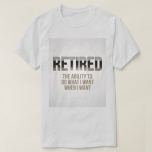 T-shirt met gepensioneerde definitie