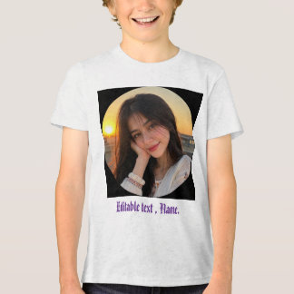 T-shirt met gepersonaliseerde fotonaamtekst 