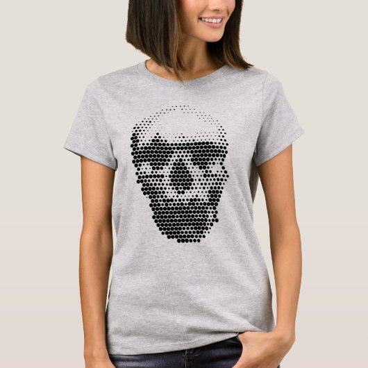 T-shirt met gestippelde schedel (Voorkant)