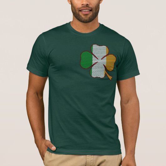 T-shirt met gestreept klaver (Voorkant)