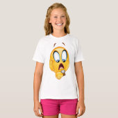 T-shirt met gestrest emoji (Voorkant volledig)